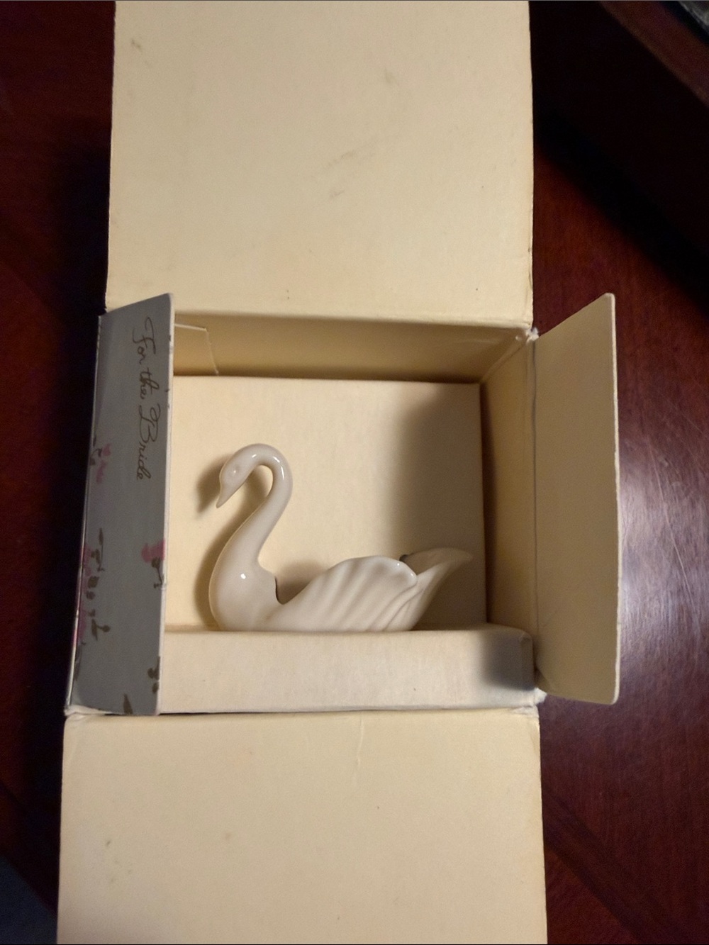 Vintage Lenox “For The Bride” swan in original box with paper.